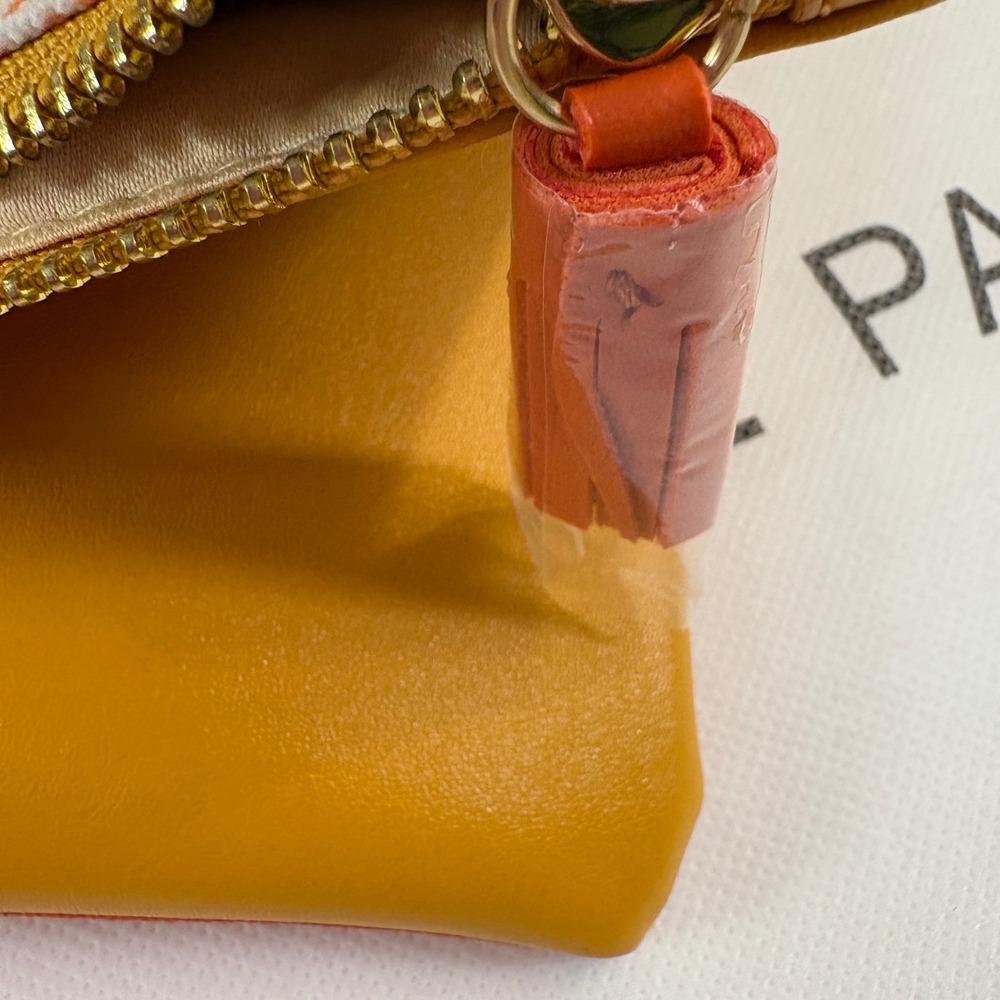 Rachel Pally Foldover Clutch Bag Women's One Size Orange Floral Vegan Leather - Picture 10 of 11